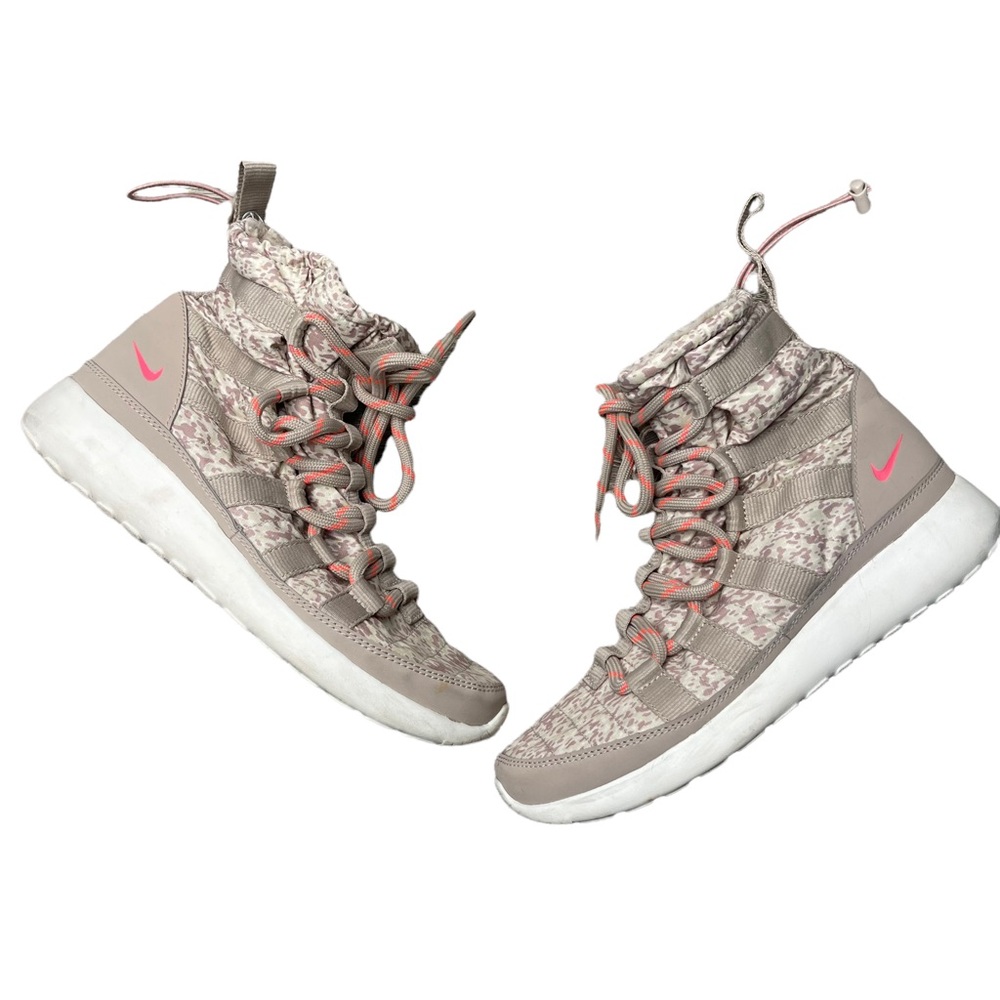 NIKE Women's Rosherun HI Sneakerboot Print Trainers 616724 Shoes Size 5.5 Rare